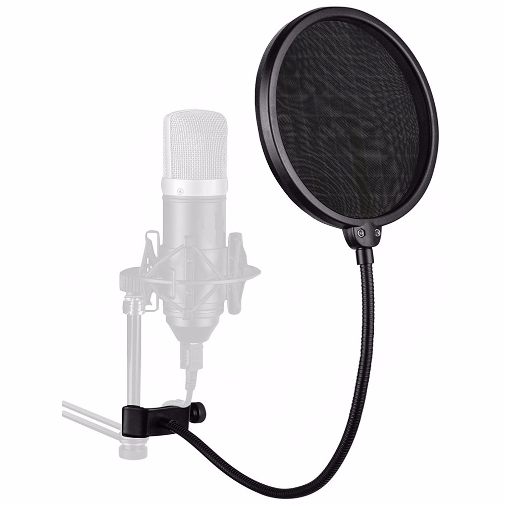 Microfone profissional Pop filtro tela à prova de vento